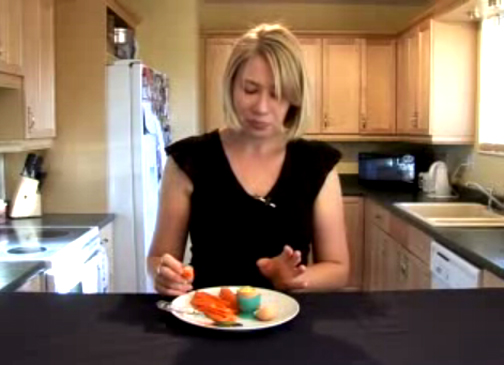Having Carrots With Soft Boiled Eggs Video